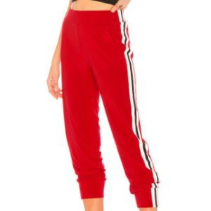 Norma Kamali Side Tango Offset Stripe Jog Pant
